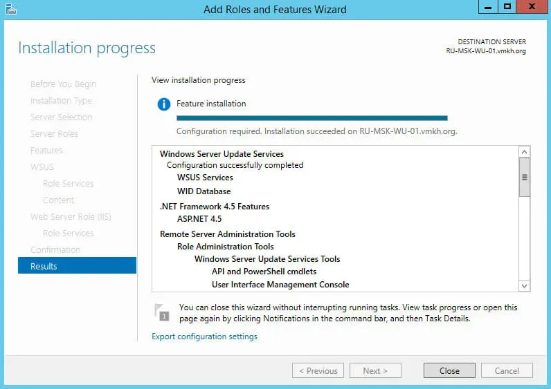 Install and Configure Windows Server Update Services on Windows Server 2012 R2 - Step 20
