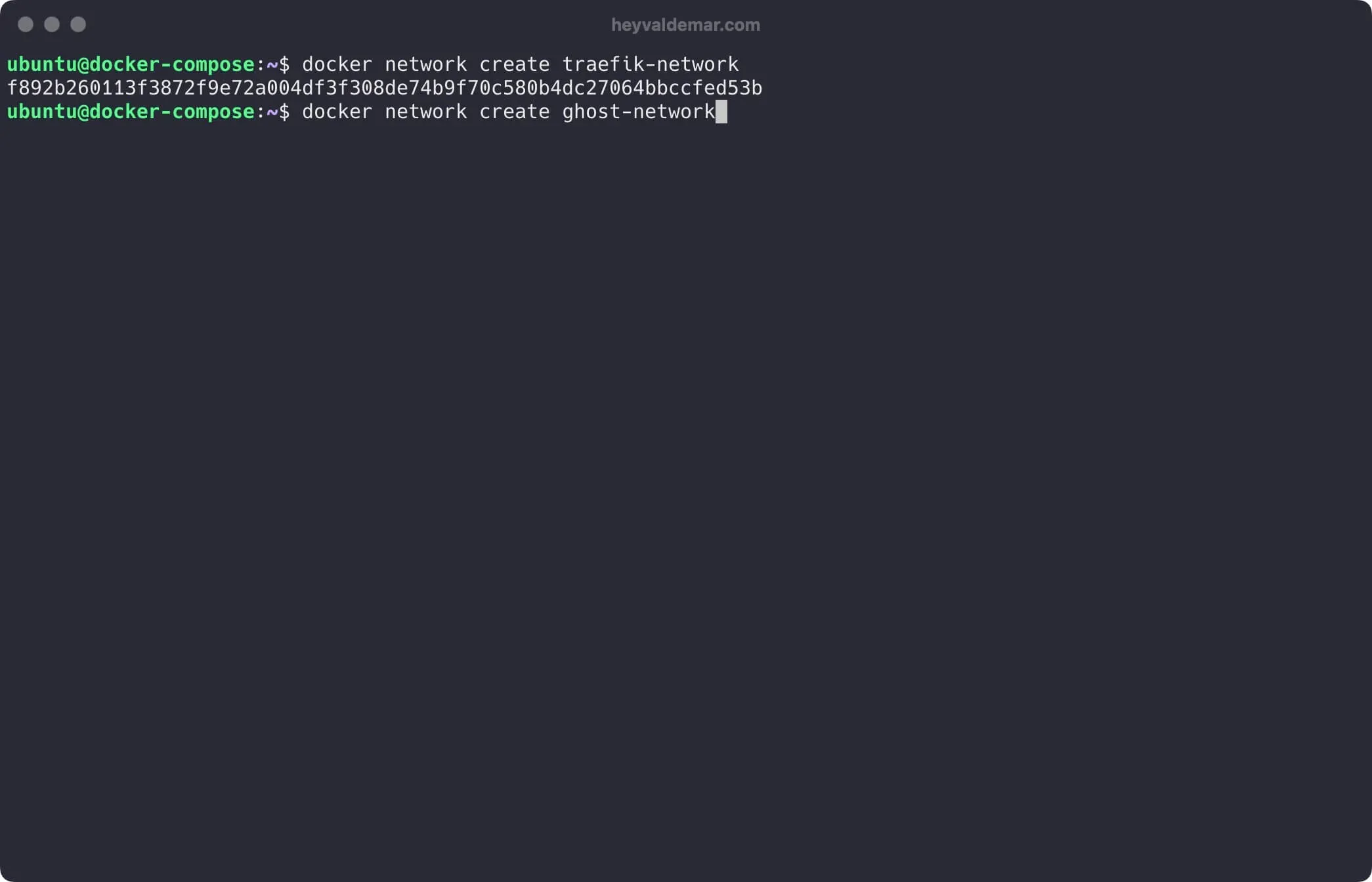 Install Ghost Using Docker Compose - Step 2