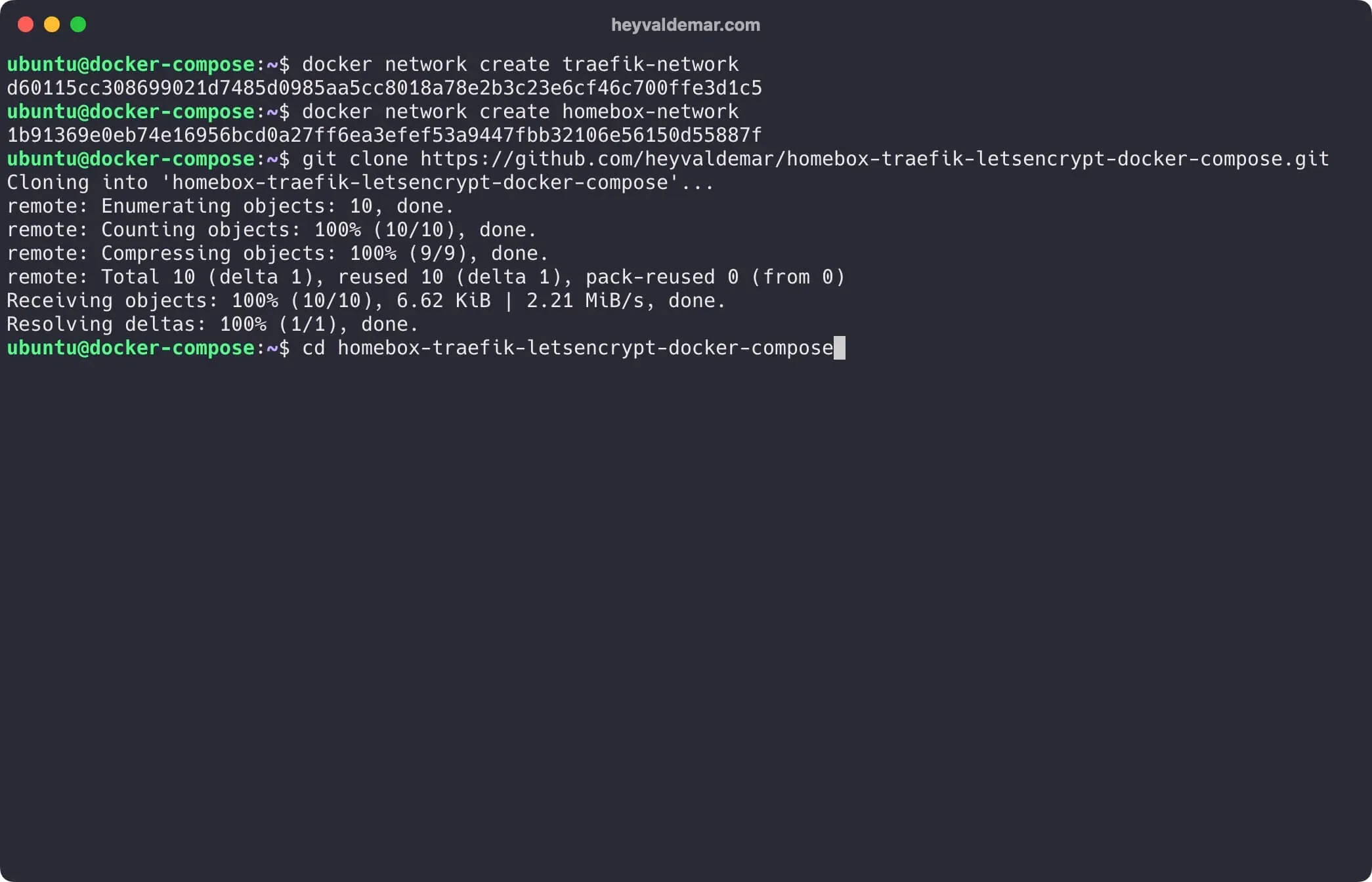Install Homebox Using Docker Compose - Step 4