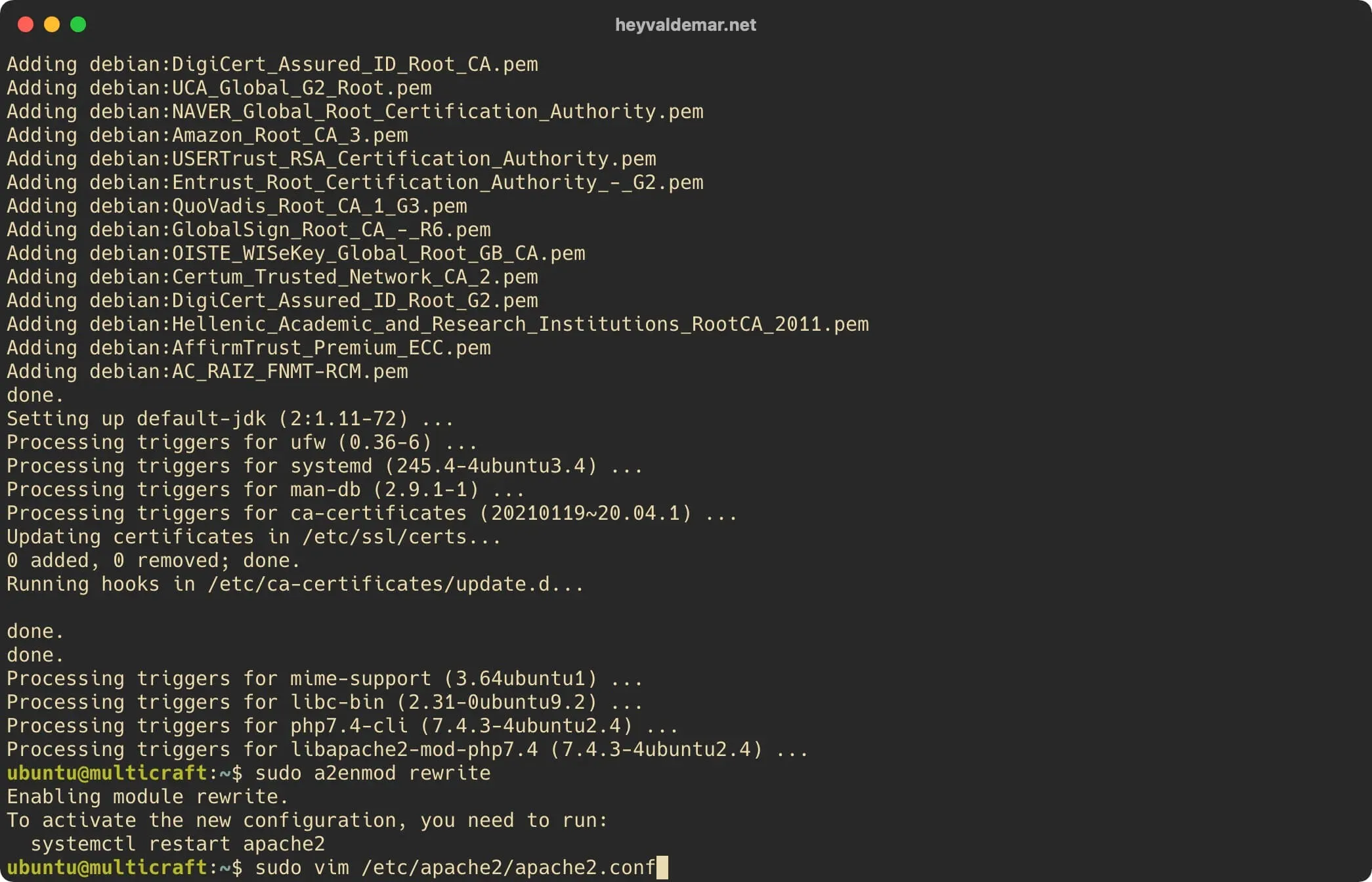 Install Multicraft on Ubuntu Server - Step 4
