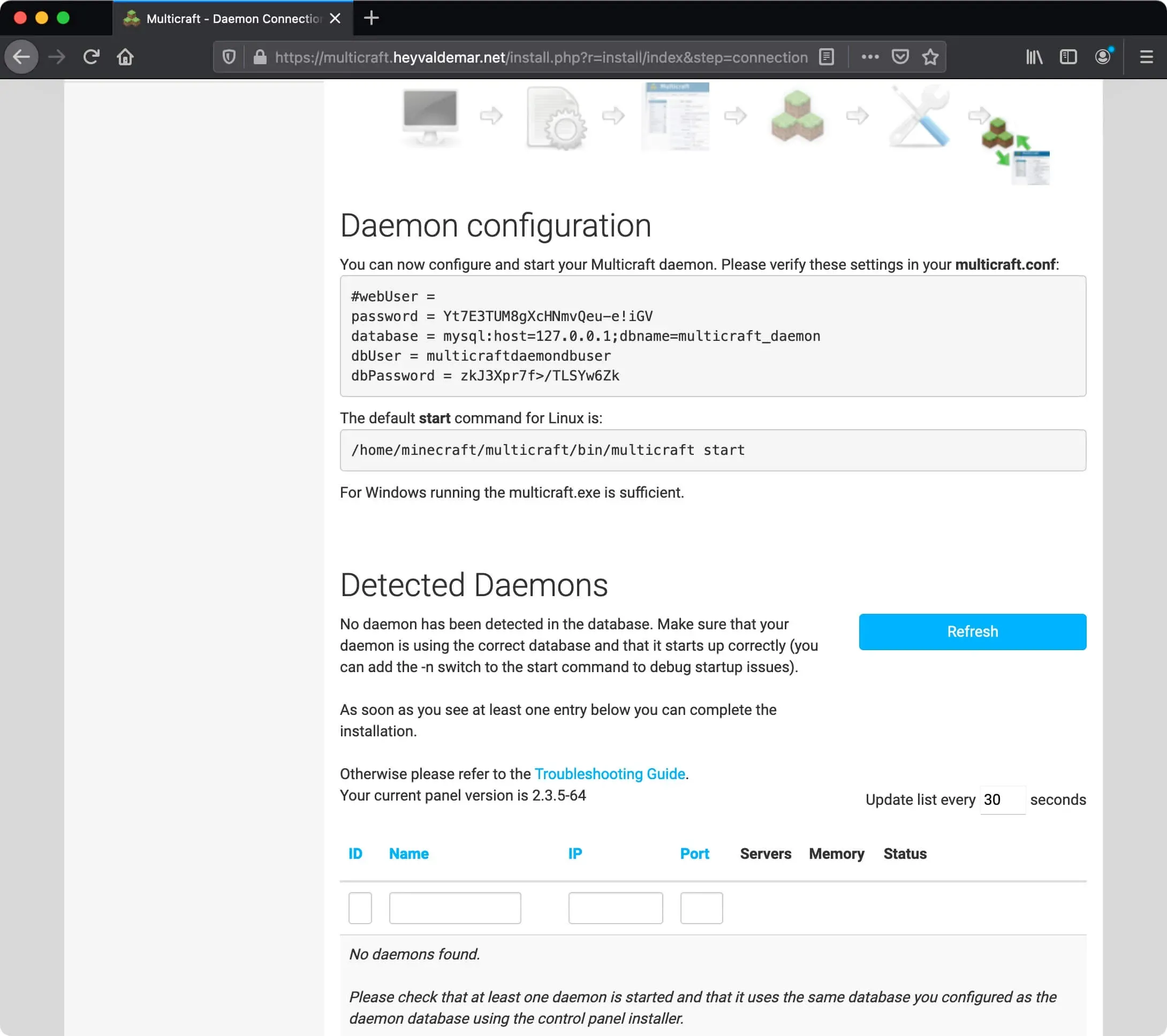Install Multicraft on Ubuntu Server - Step 84