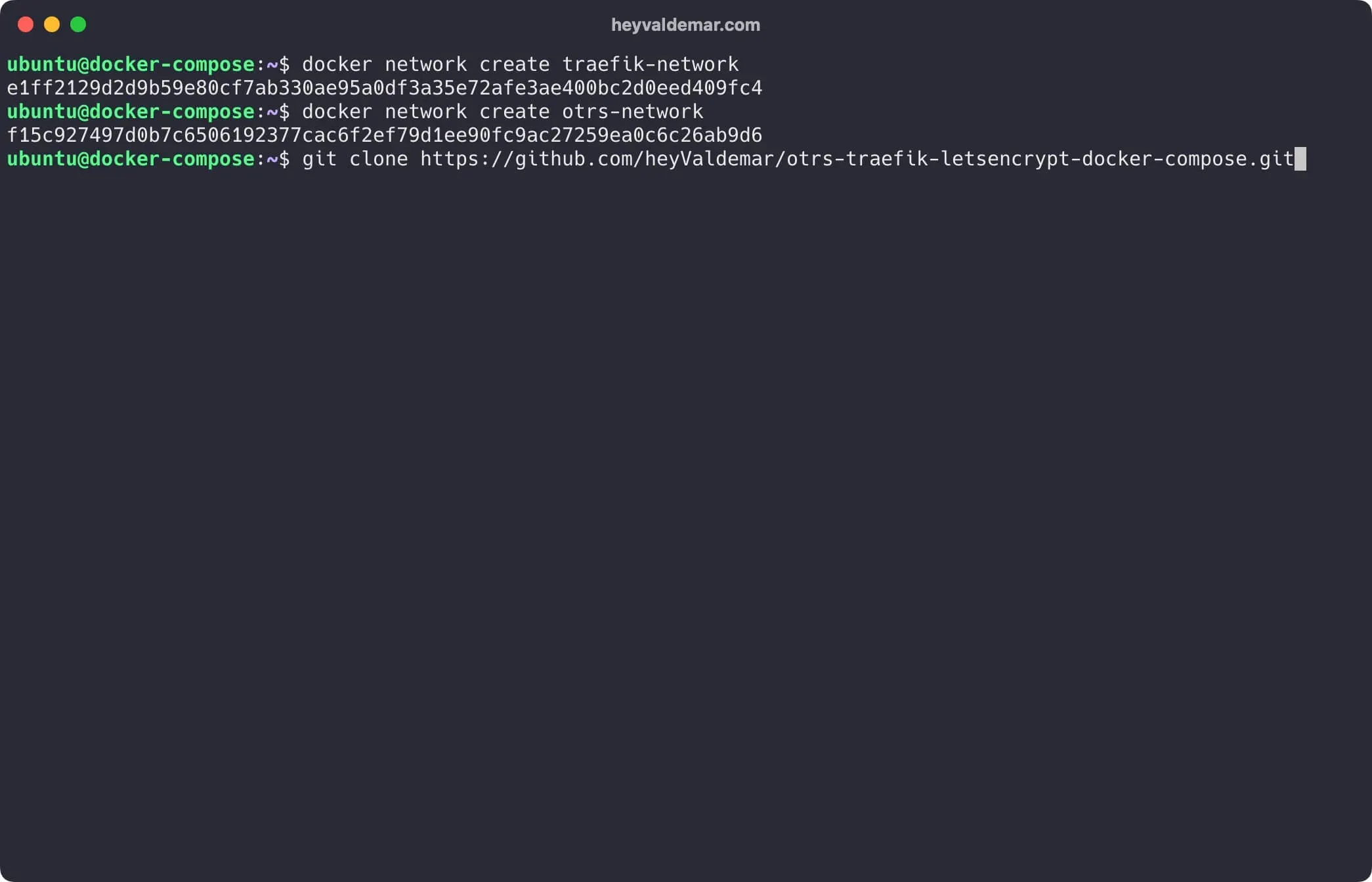 Install OTRS Using Docker Compose - Step 3