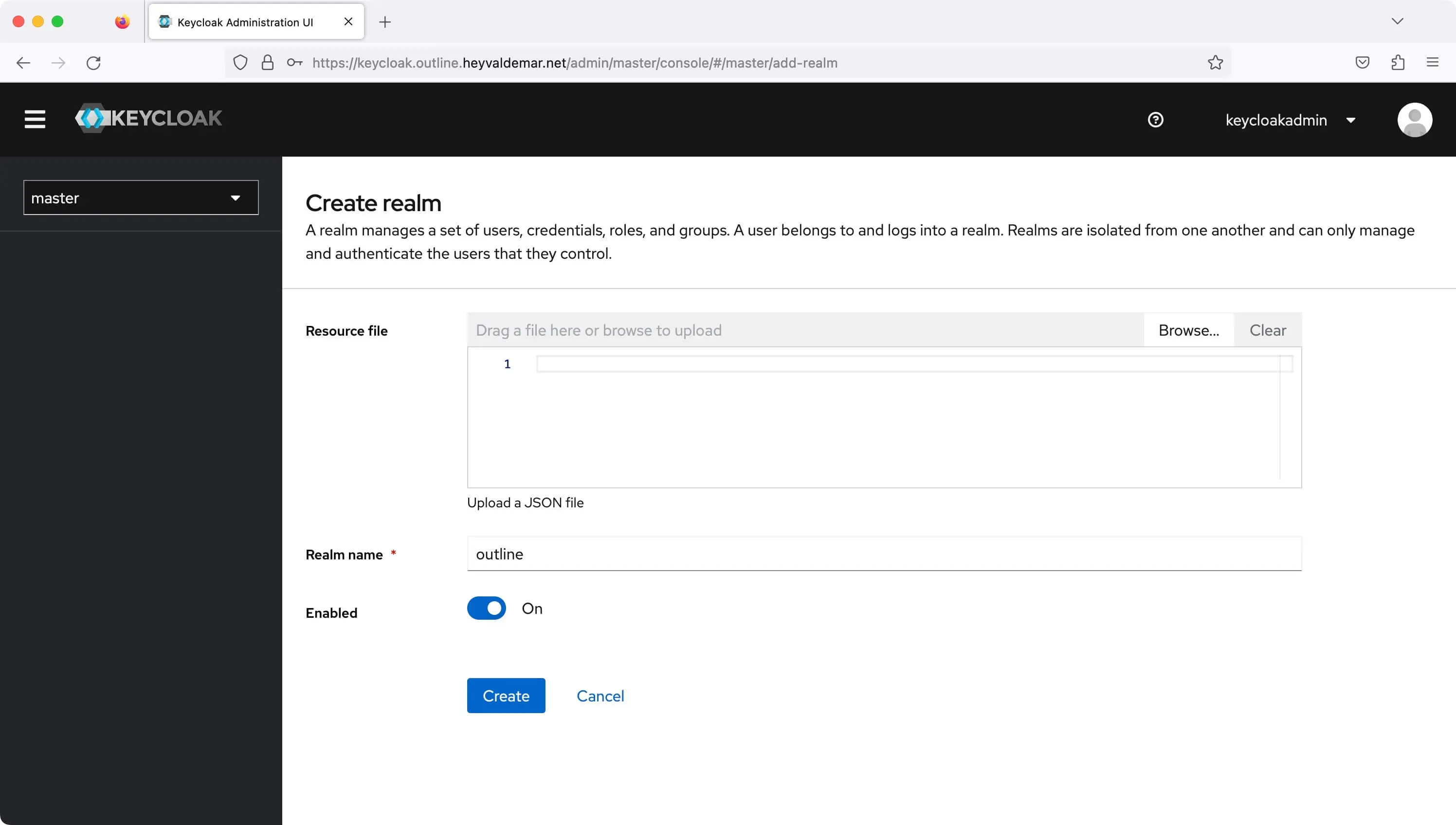Install Outline and Keycloak Using Docker Compose - Step 11