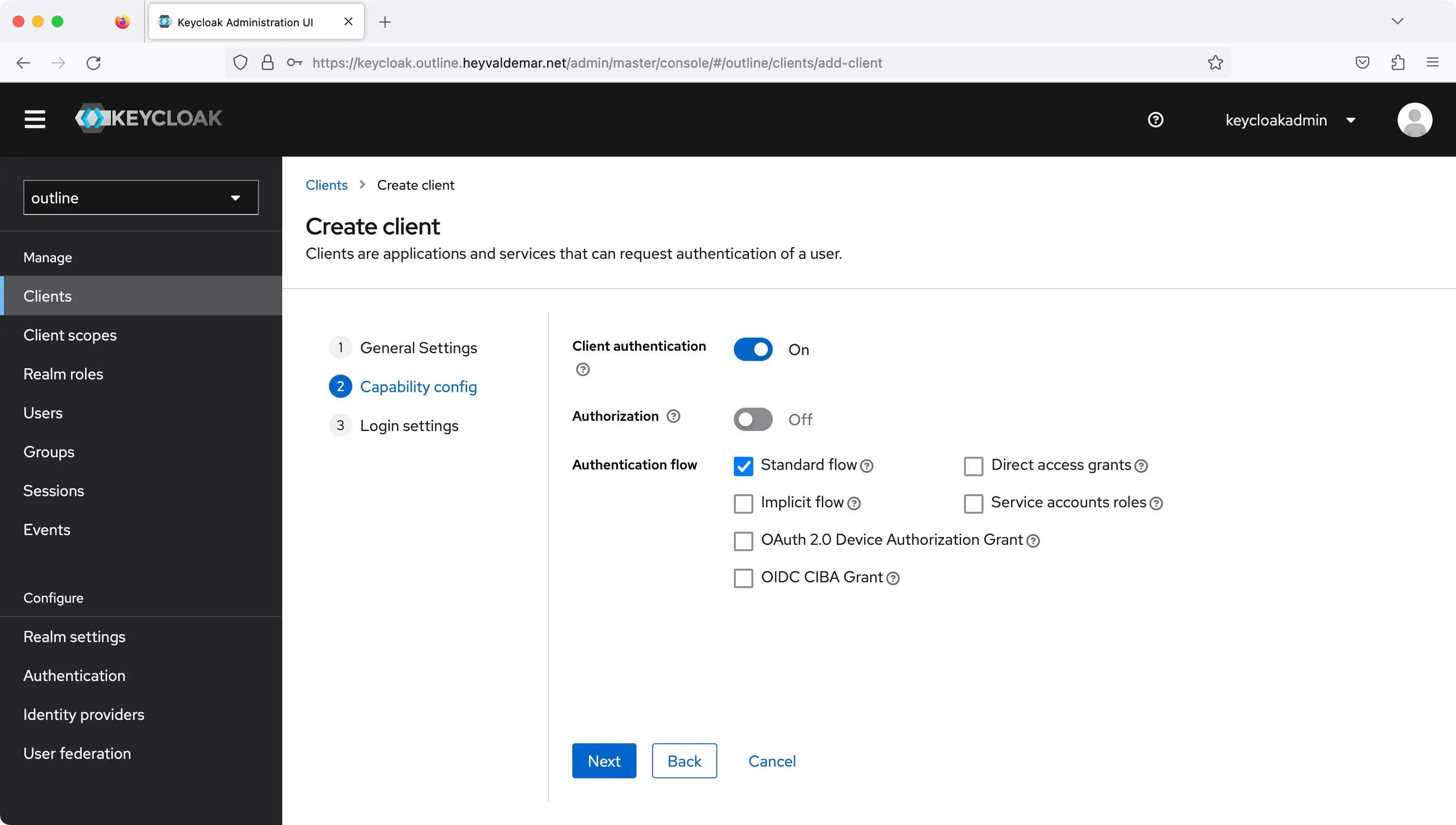 Install Outline and Keycloak Using Docker Compose - Step 14