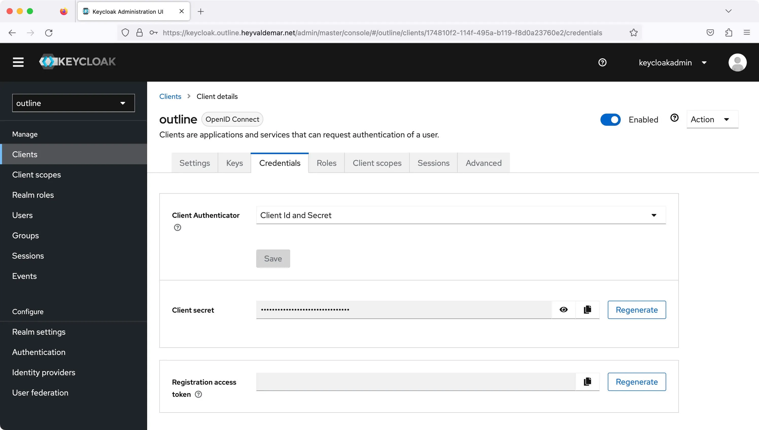 Install Outline and Keycloak Using Docker Compose - Step 16
