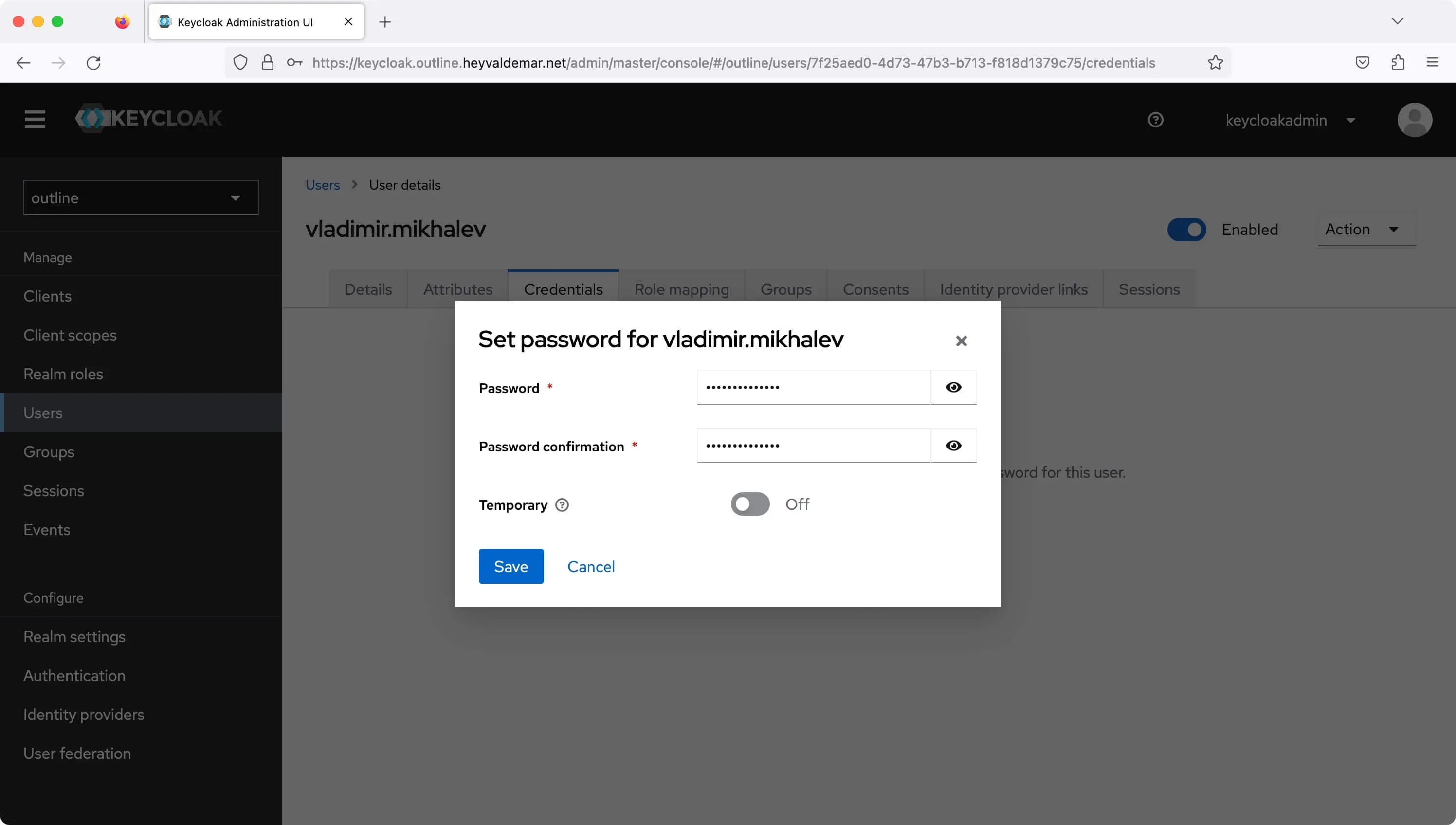 Install Outline and Keycloak Using Docker Compose - Step 21