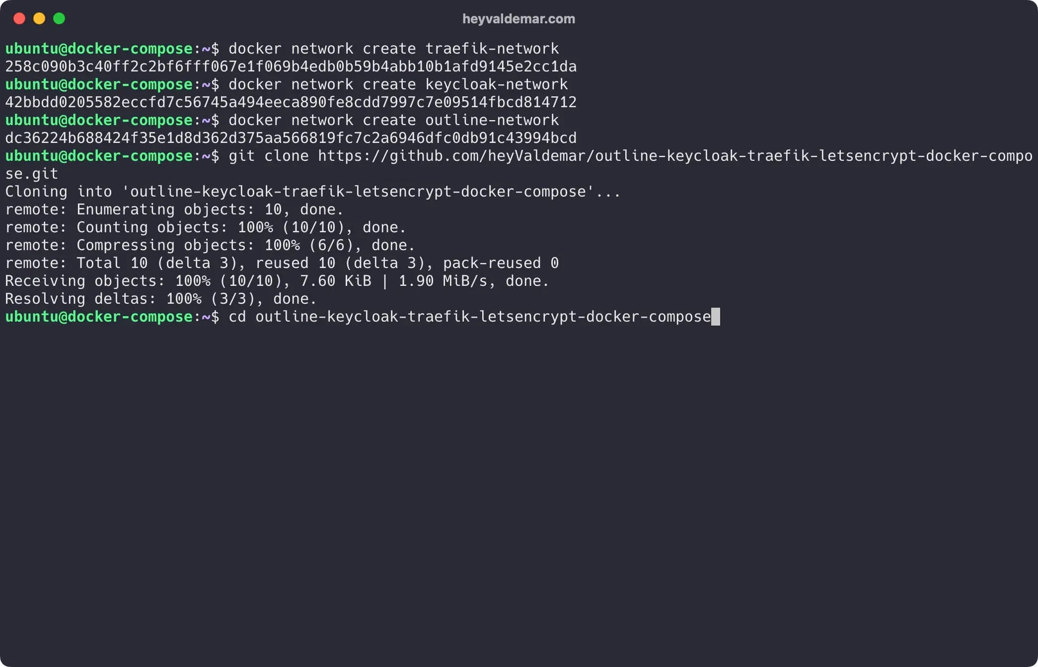 Install Outline and Keycloak Using Docker Compose - Step 5