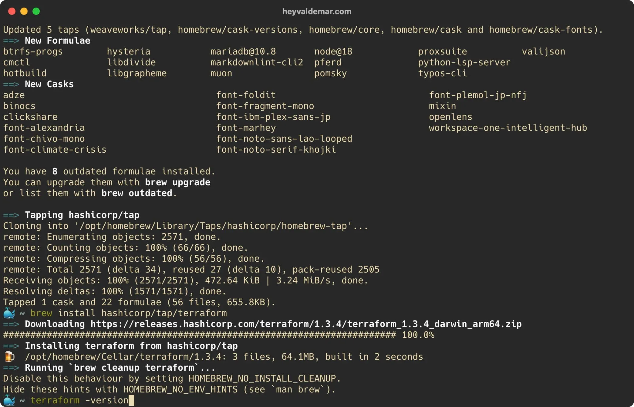 Install Terraform on macOS - Step 3