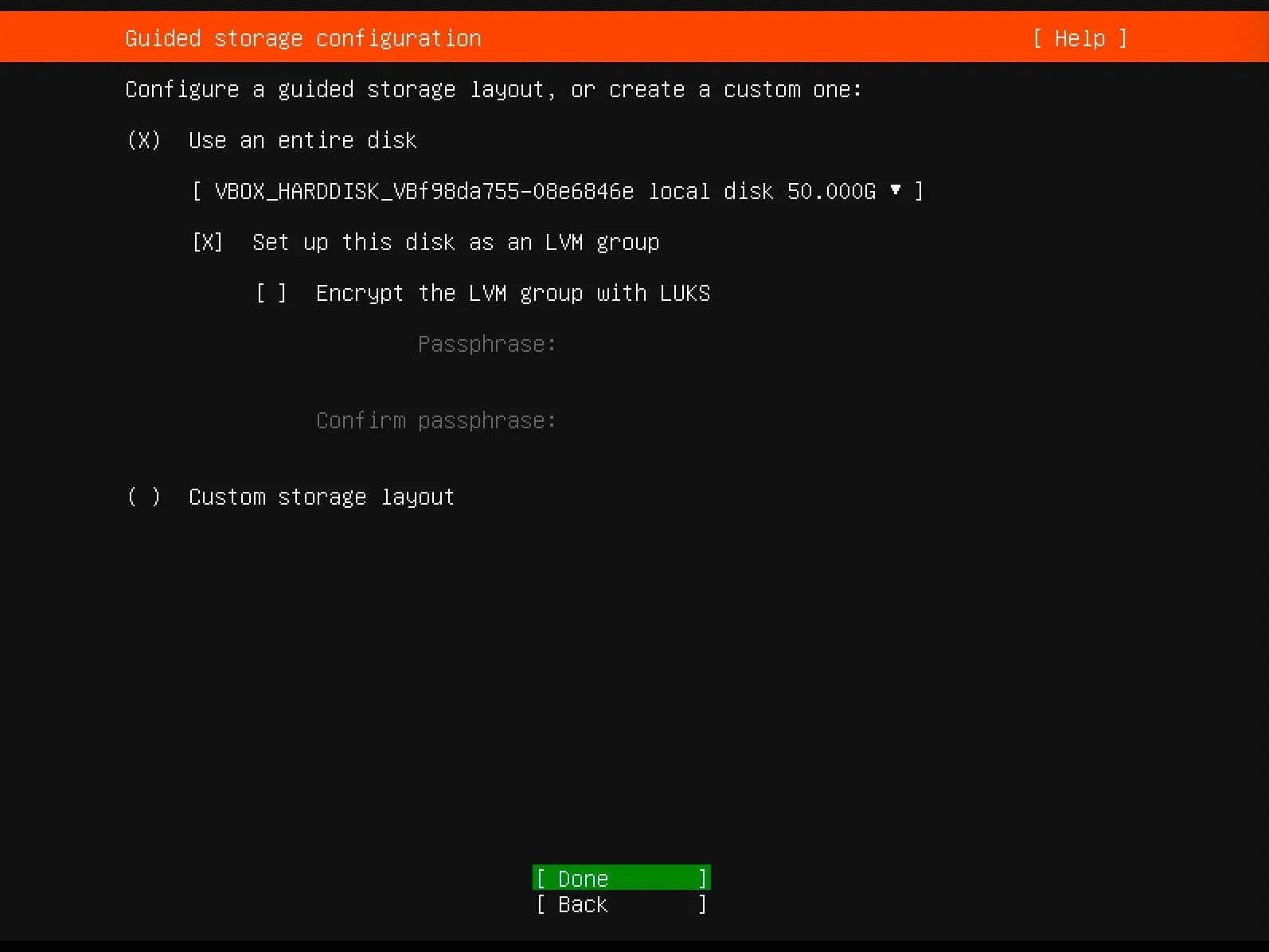 Install Ubuntu Server 20.04 LTS - Step 6