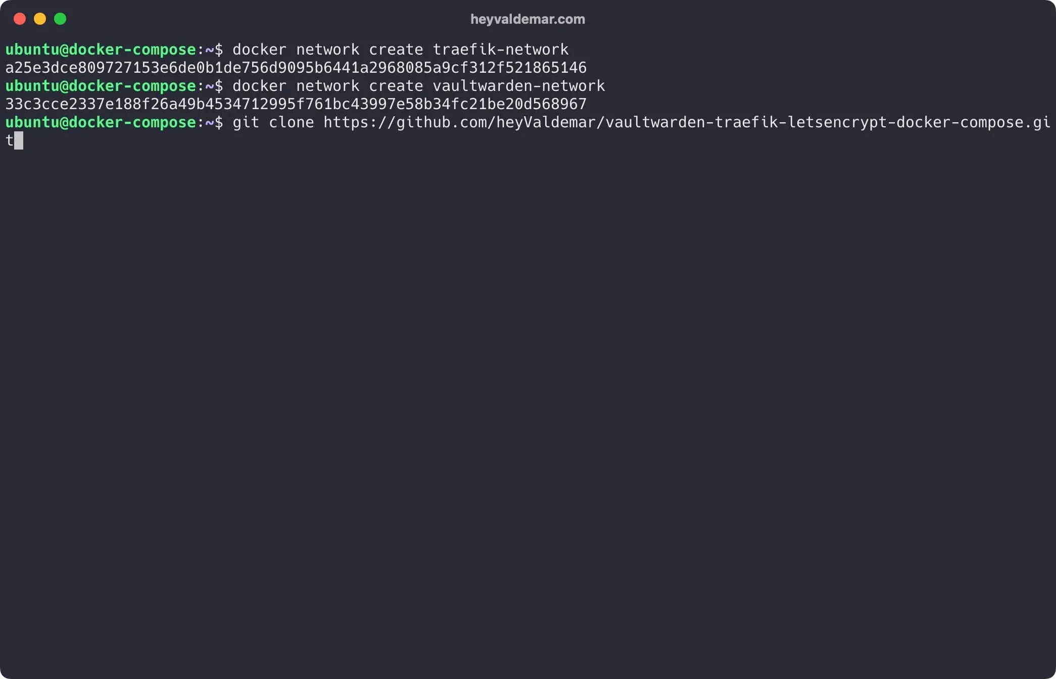 Install Vaultwarden Using Docker Compose - Step 3