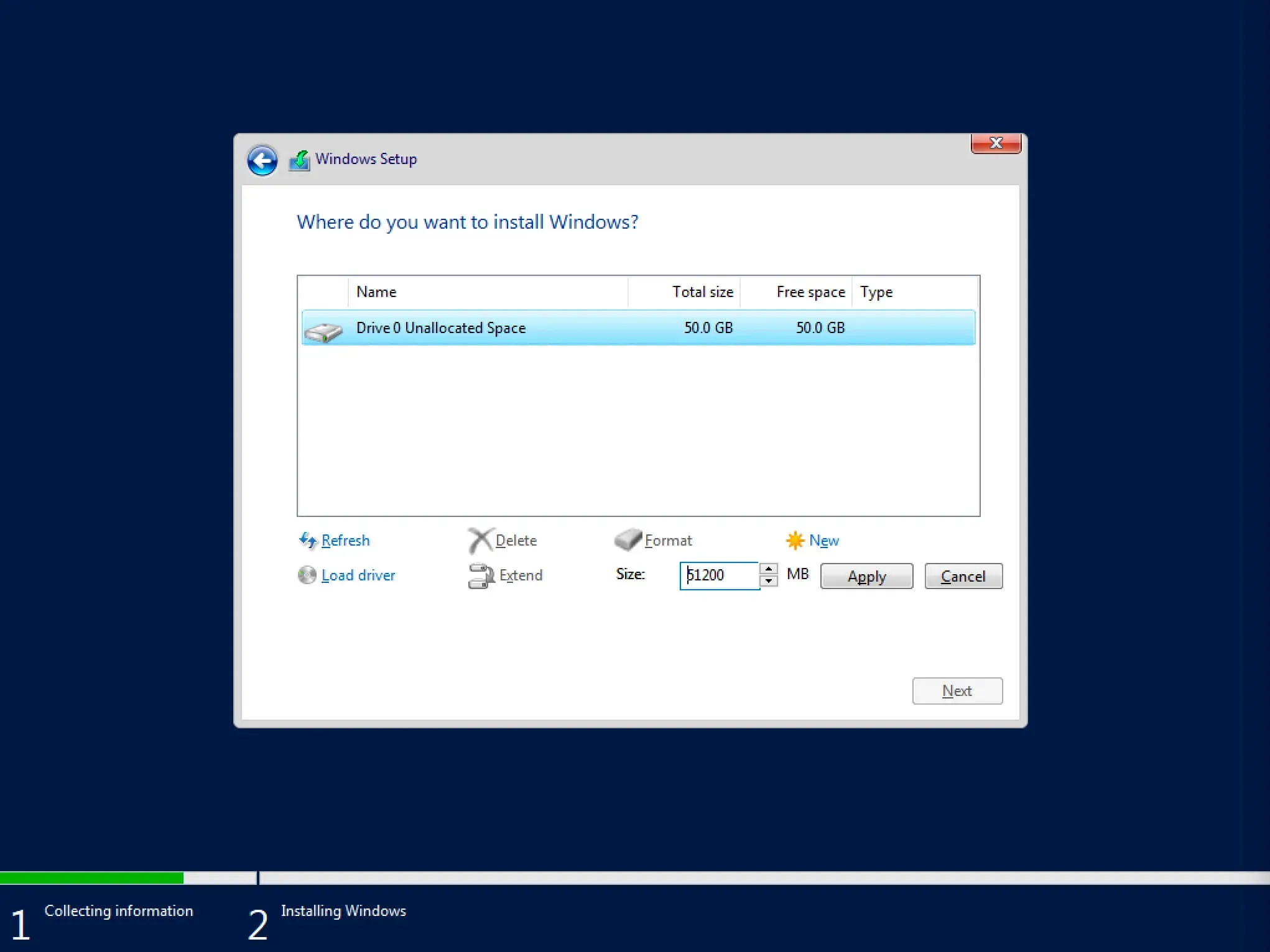 Install Windows Server 2019 - Step 7
