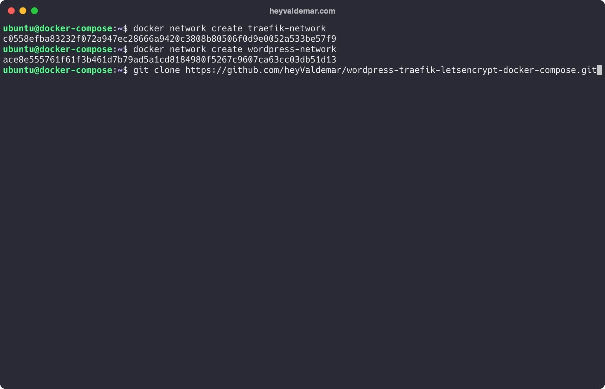 Install WordPress Using Docker Compose - Step 3