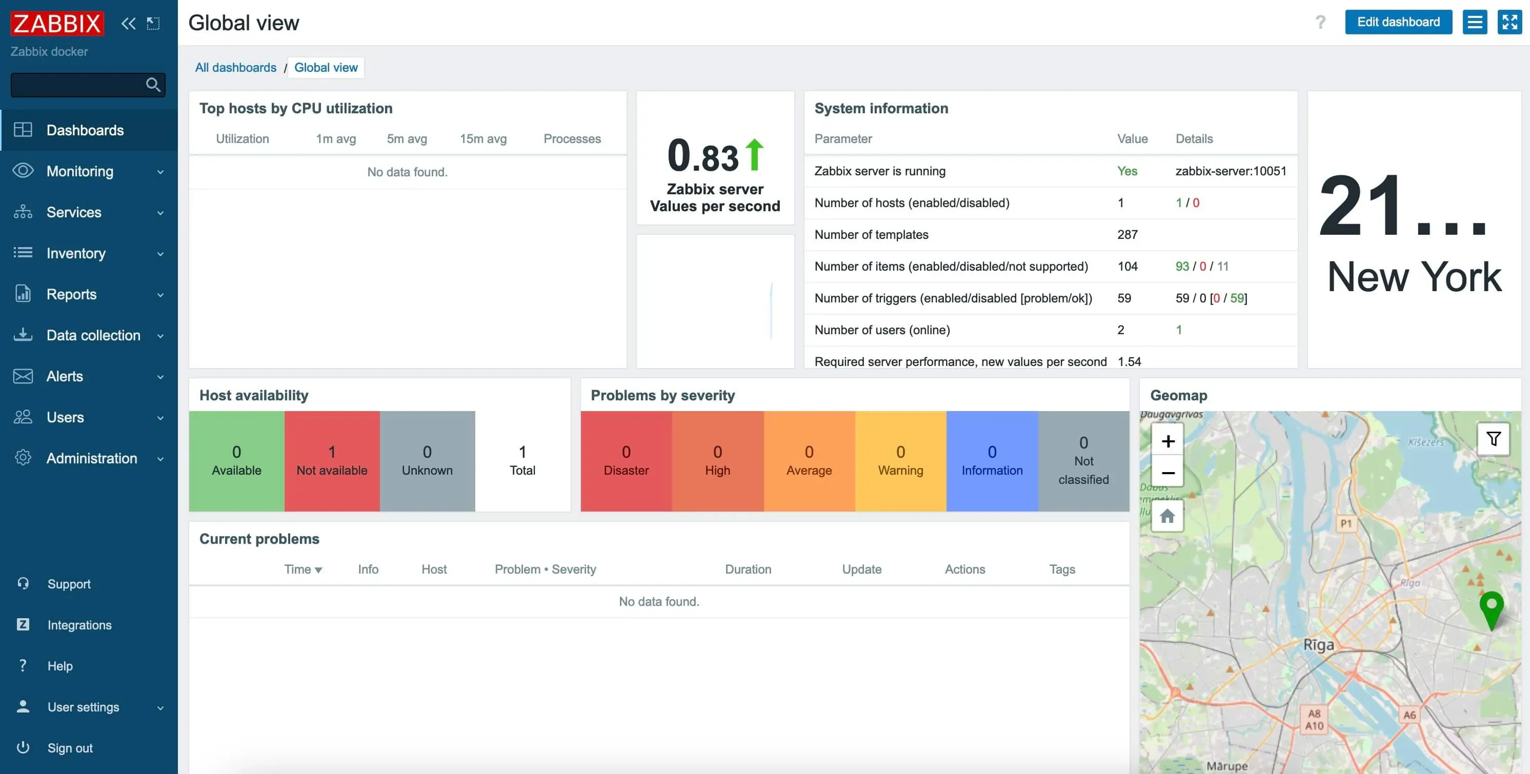 Install Zabbix Using Docker Compose - Step 7