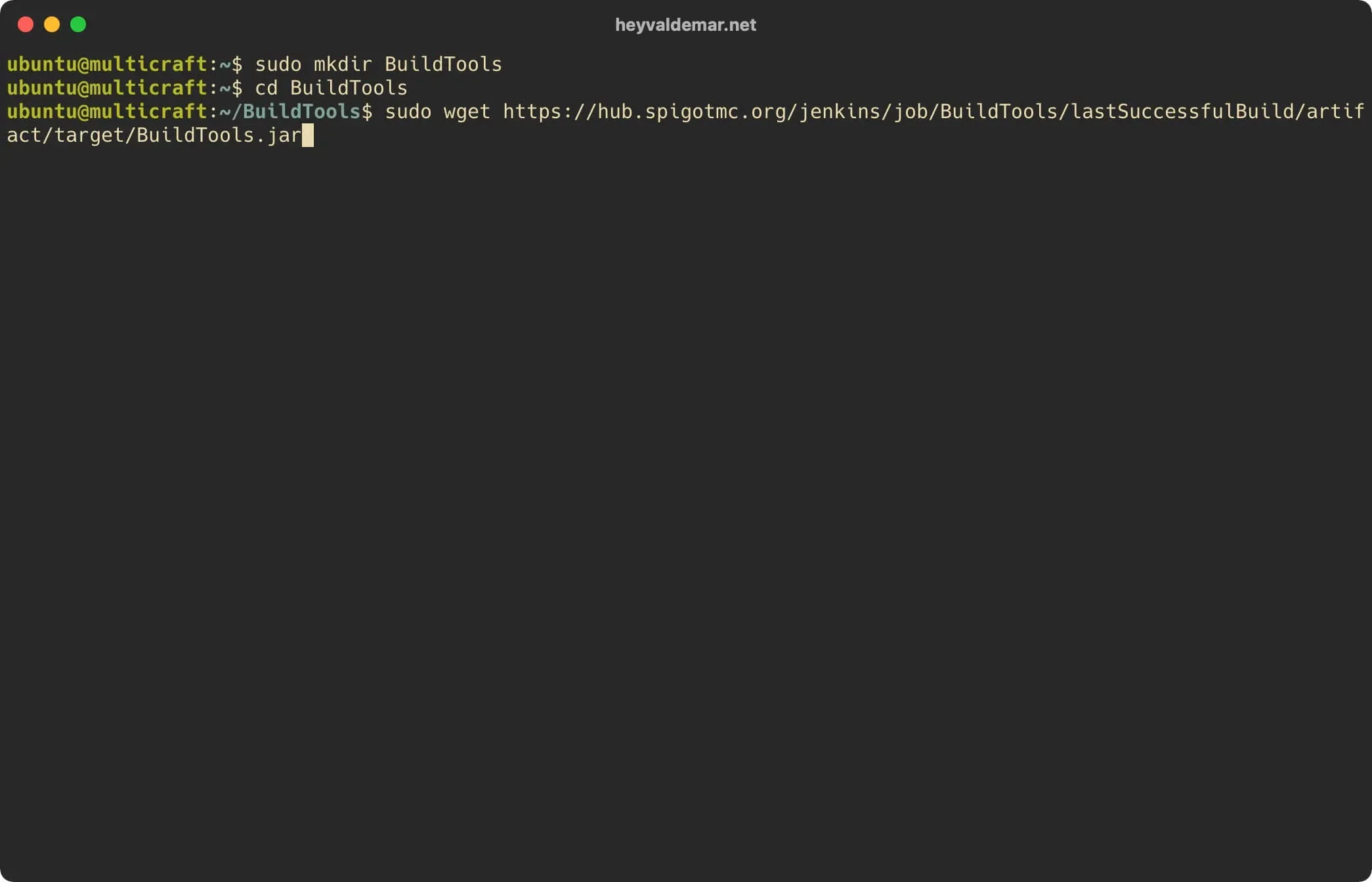 Upgrade Spigot on Ubuntu Server with Multicraft - Step 3