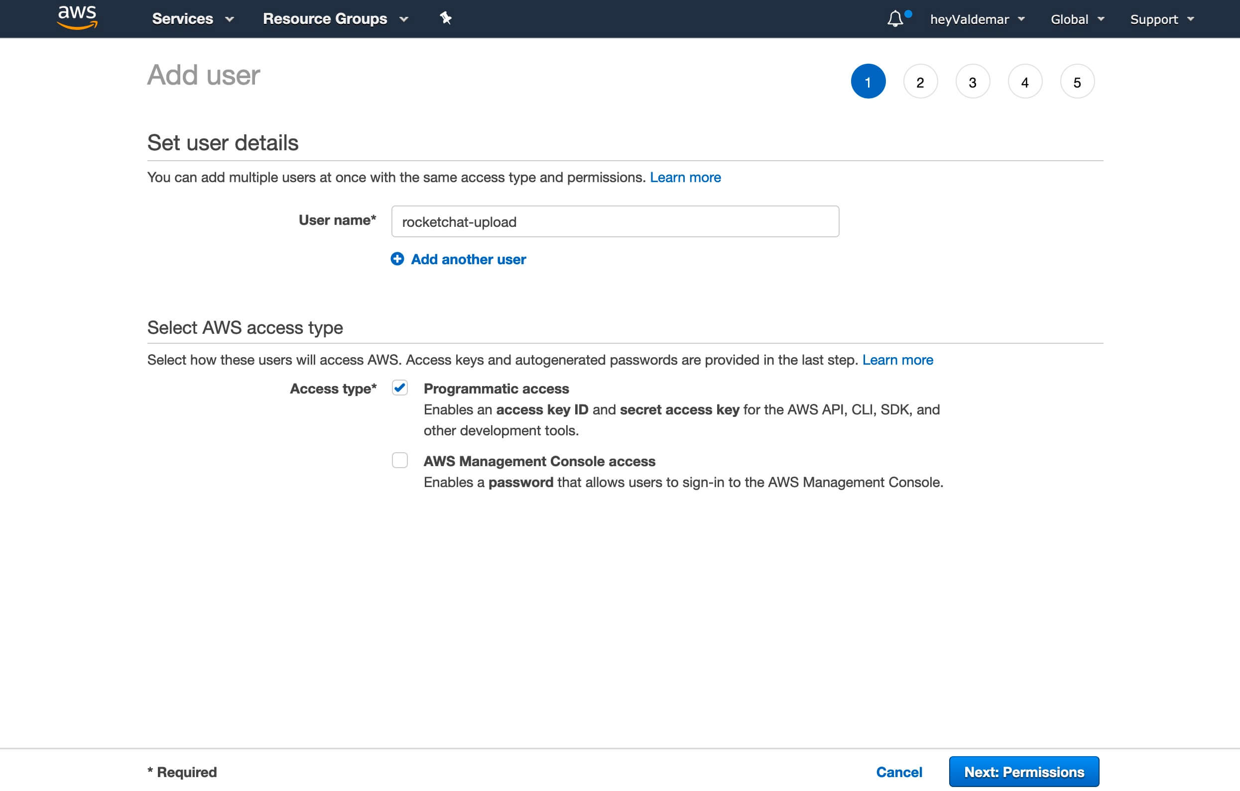 Configure Amazon S3 for Rocket.Chat File Sharing