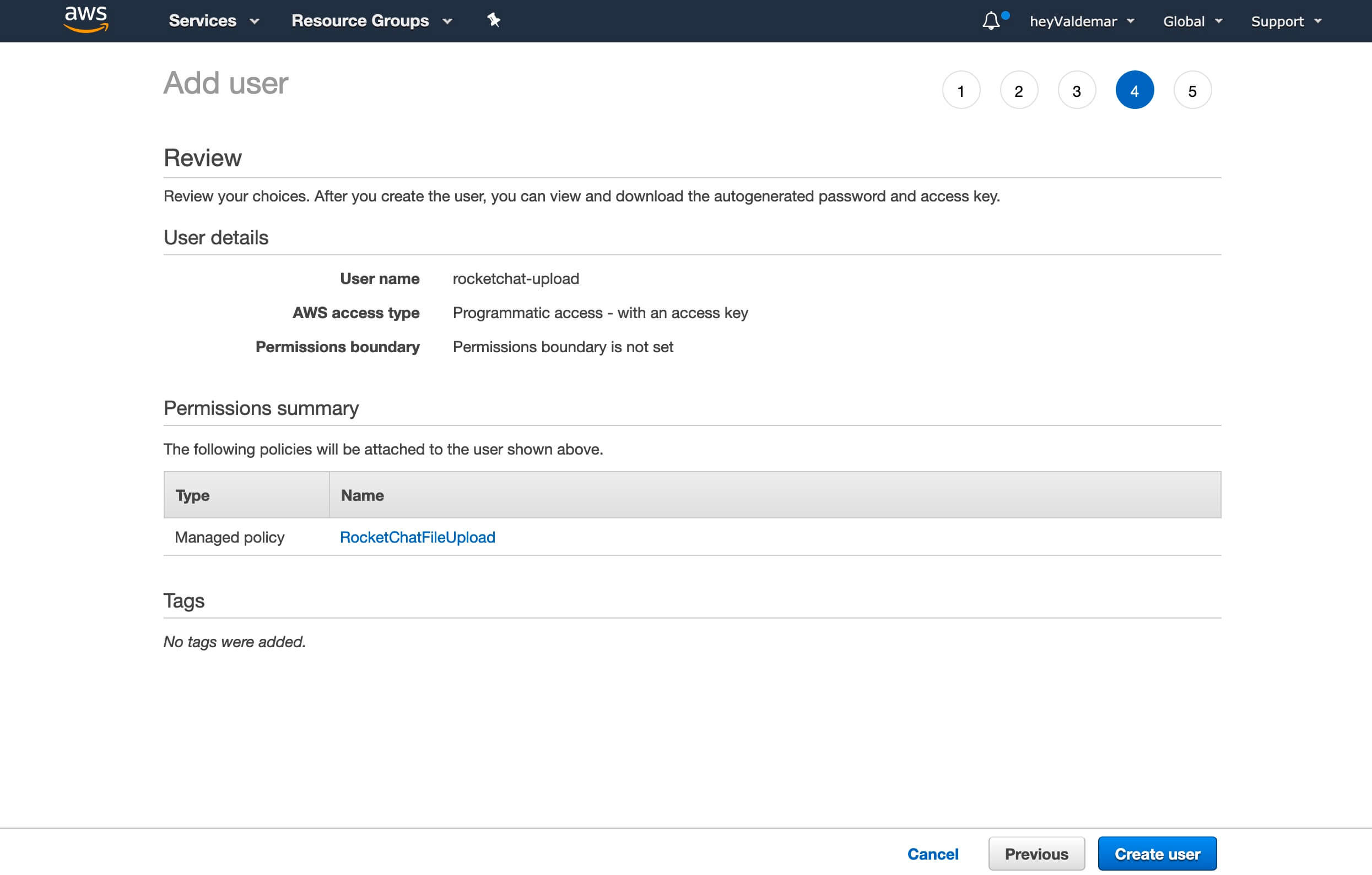 Configure Amazon S3 for Rocket.Chat File Sharing