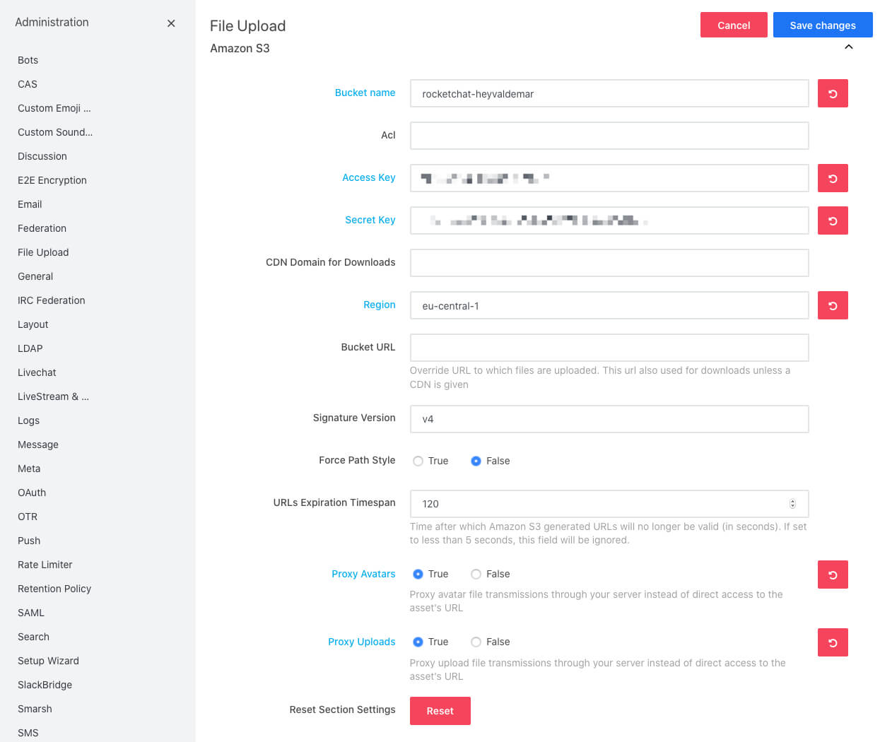 Configure Amazon S3 for Rocket.Chat File Sharing