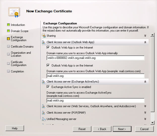 Configure Exchange Server 2010