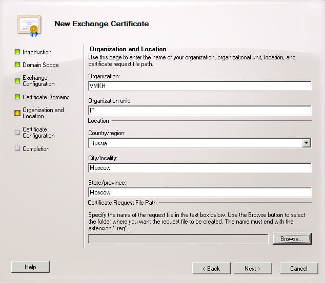 Configure Exchange Server 2010