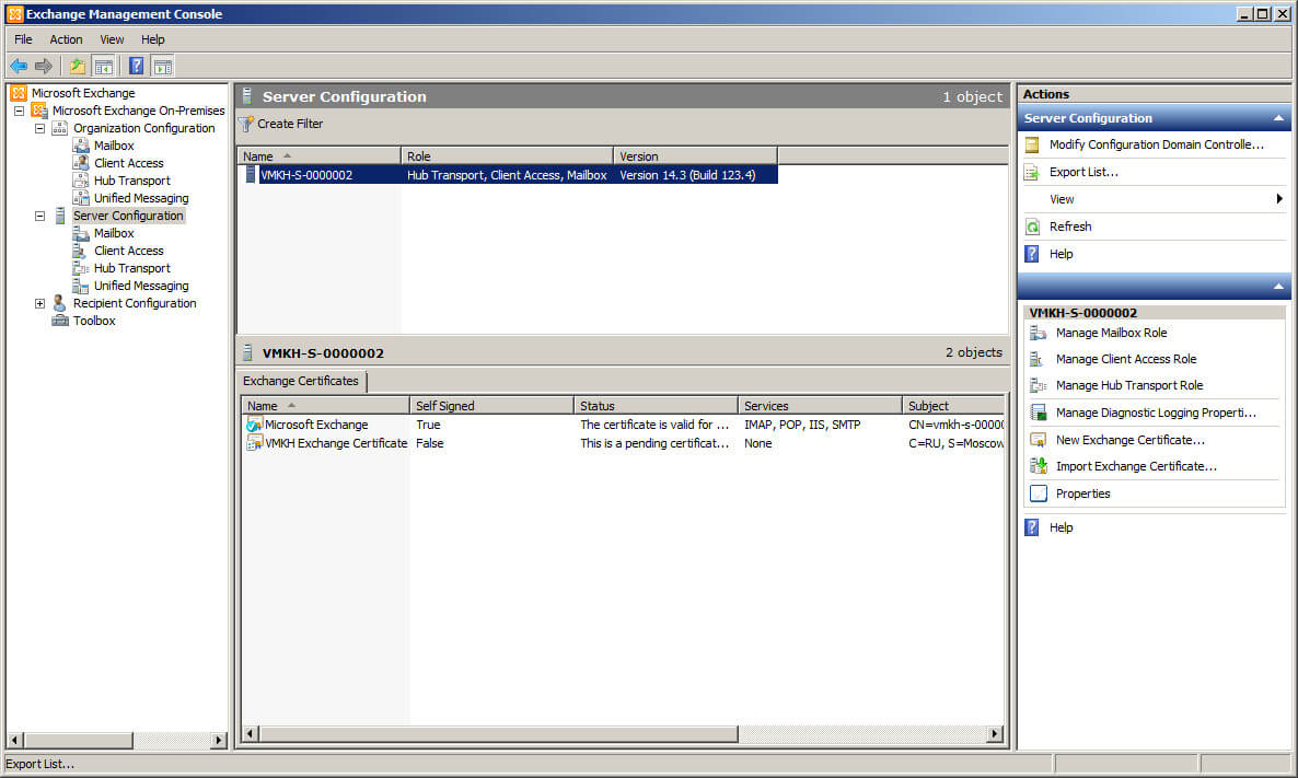 Configure Exchange Server 2010