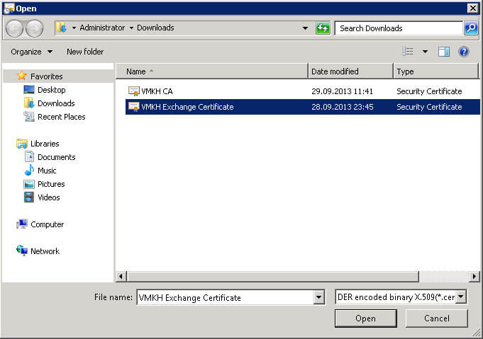 Configure Exchange Server 2010