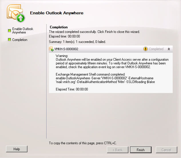 Configure Exchange Server 2010