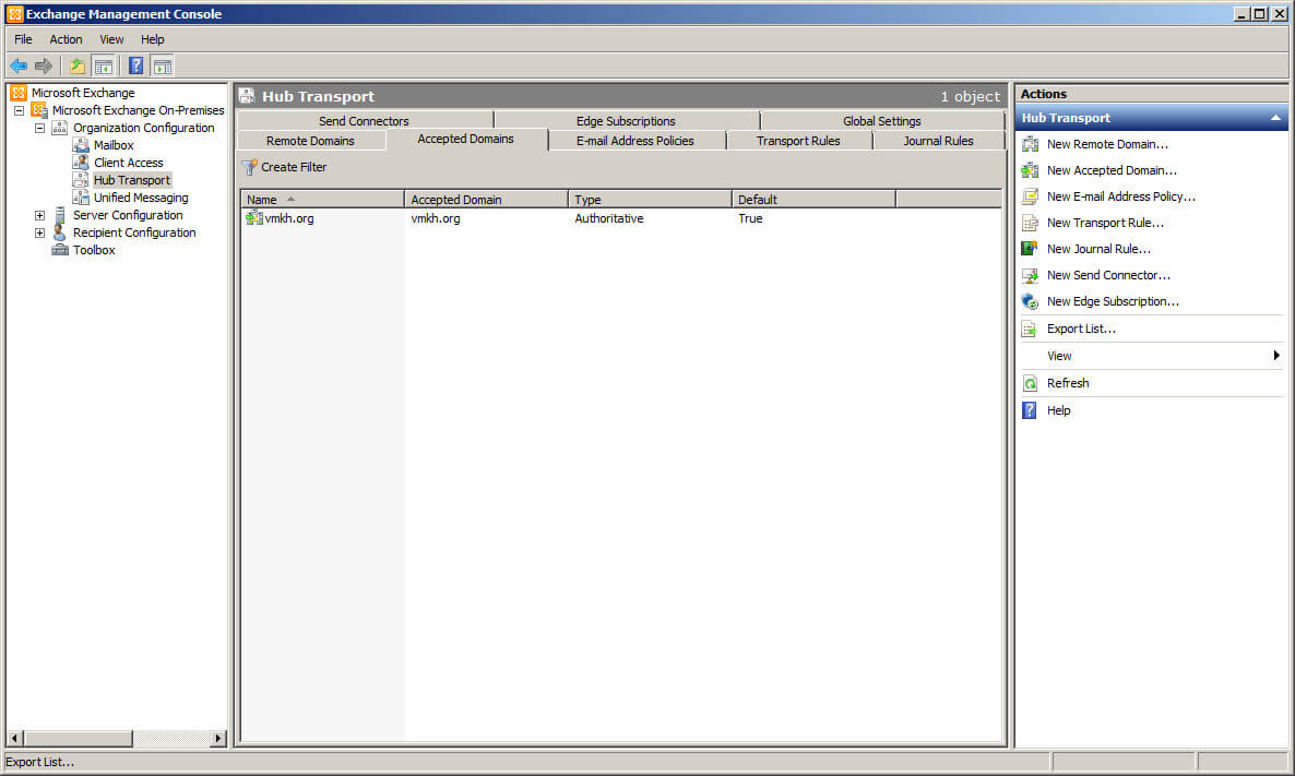 Configure Exchange Server 2010