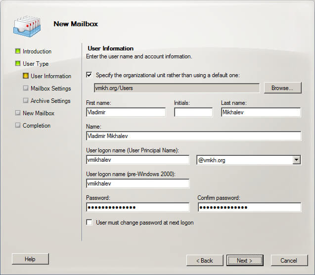 Configure Exchange Server 2010