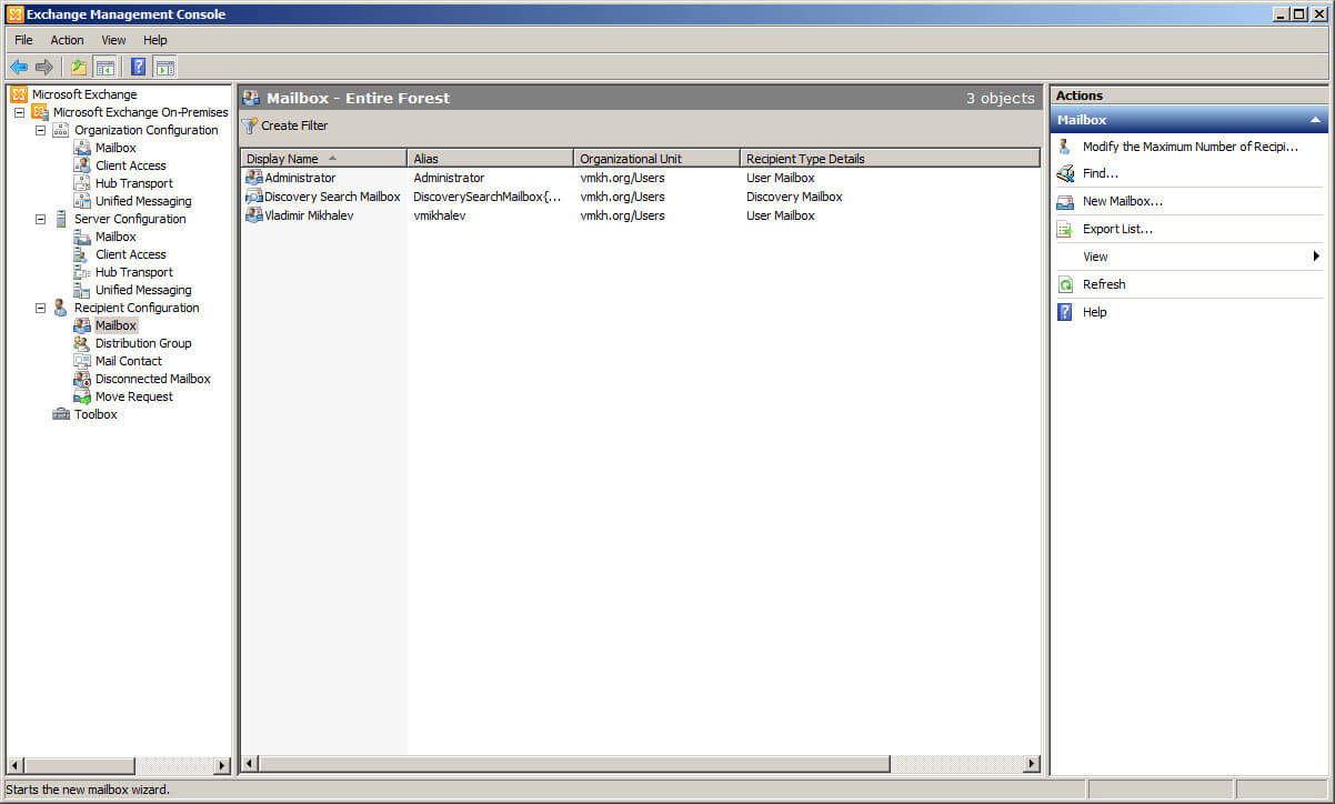 Configure Exchange Server 2010