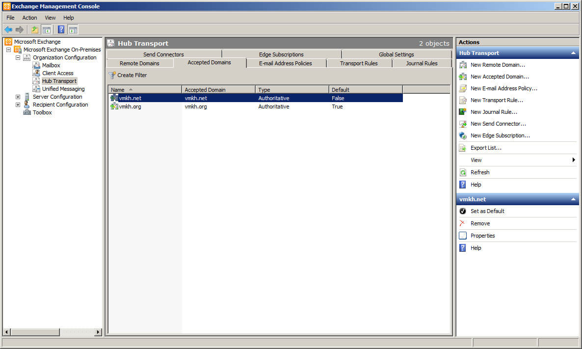 Configure Exchange Server 2010