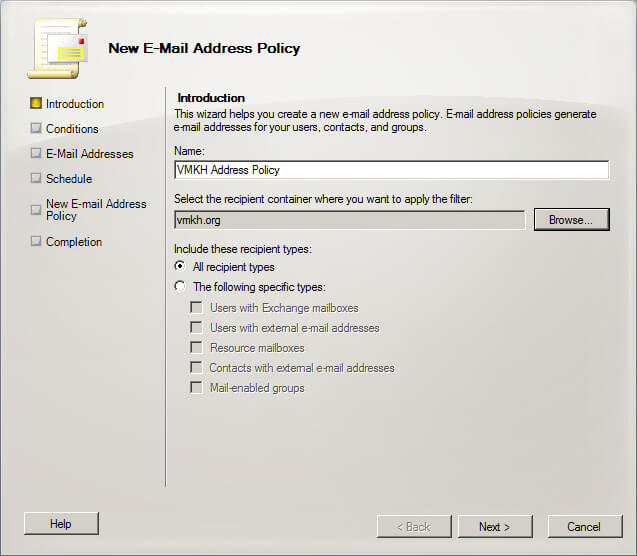 Configure Exchange Server 2010