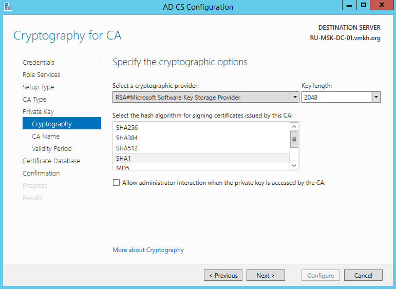 Configure Exchange Server 2016