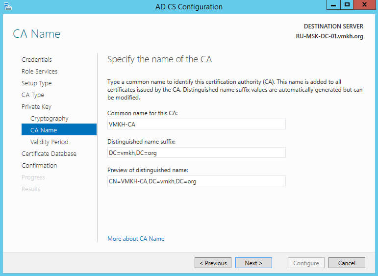 Configure Exchange Server 2016