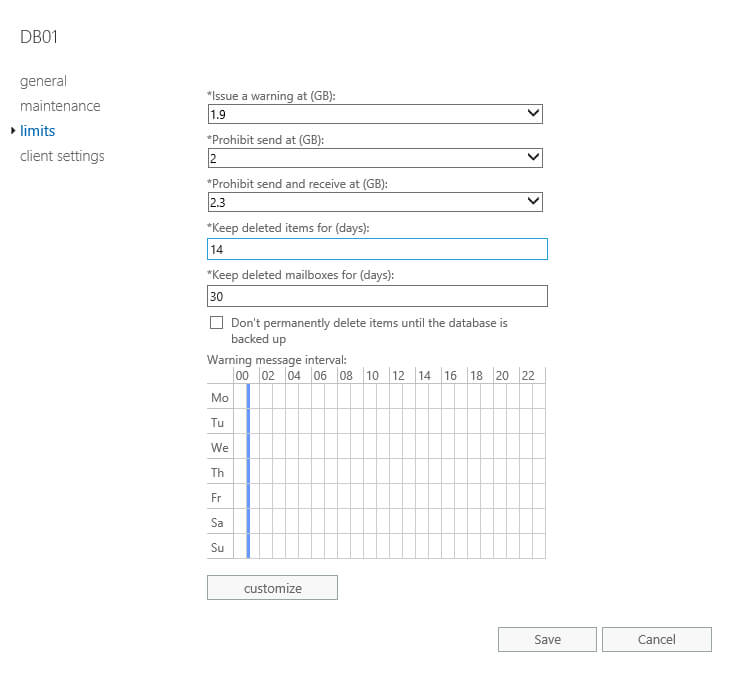 Configure Exchange Server 2016