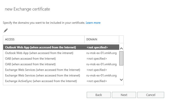 Configure Exchange Server 2016