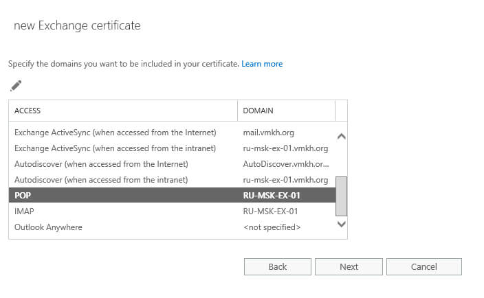 Configure Exchange Server 2016