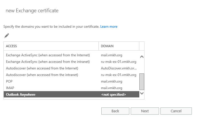 Configure Exchange Server 2016