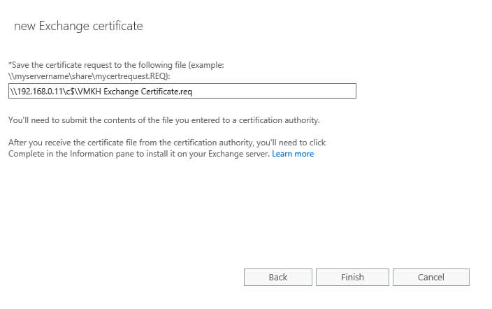 Configure Exchange Server 2016