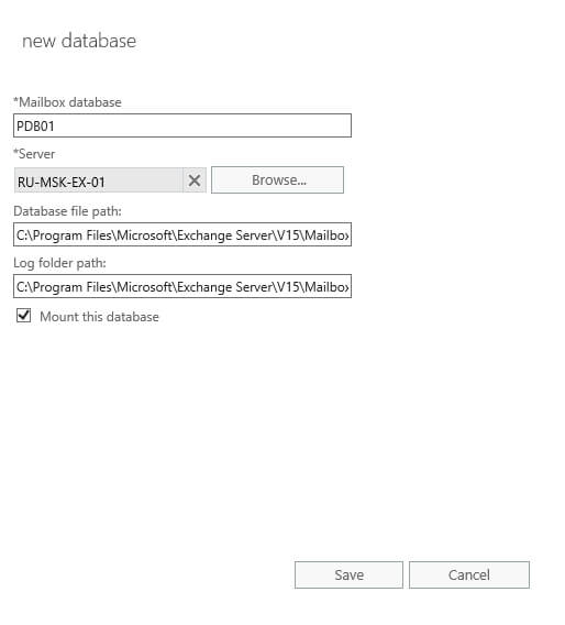 Configure Exchange Server 2016