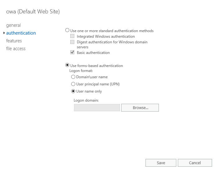 Configure Exchange Server 2016