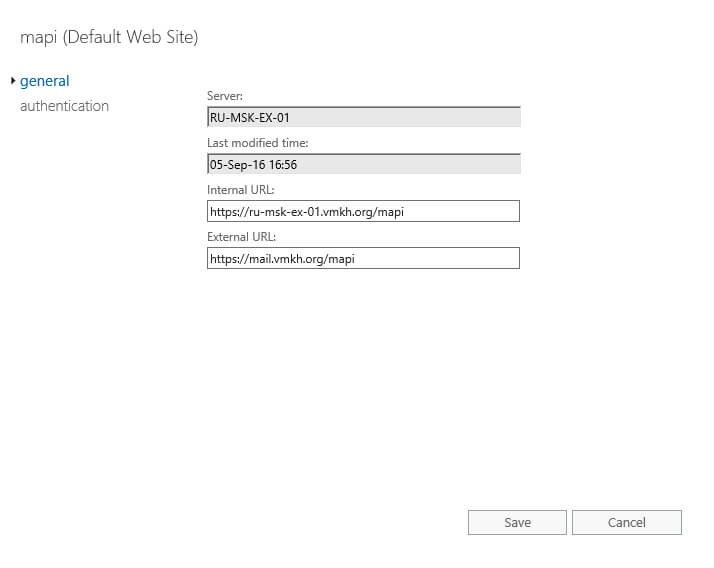 Configure Exchange Server 2016