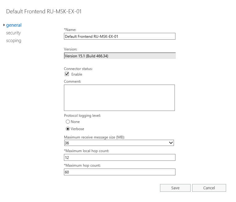 Configure Exchange Server 2016