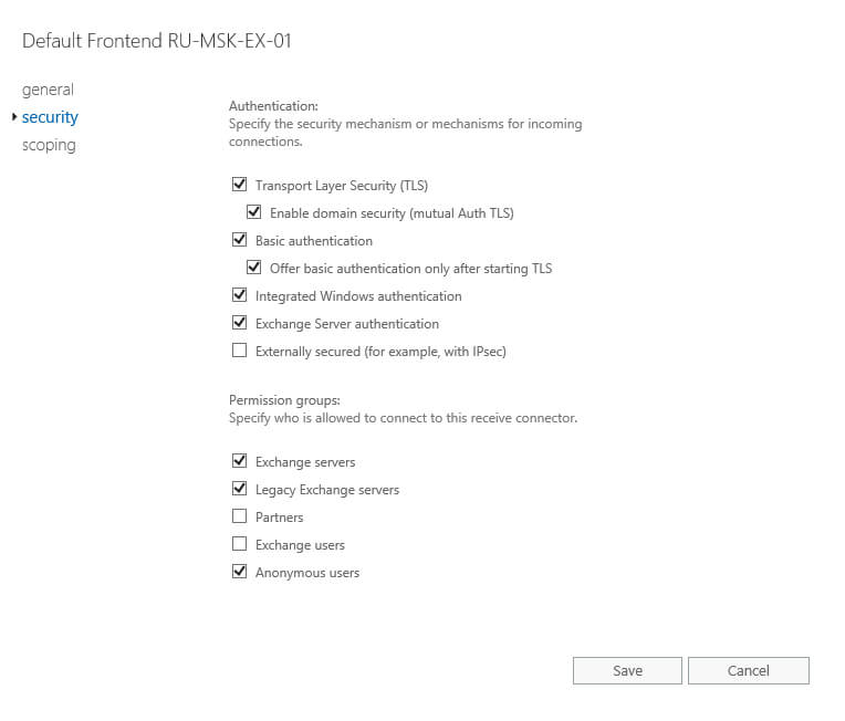 Configure Exchange Server 2016