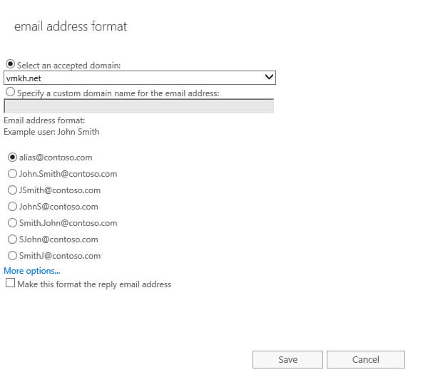 Configure Exchange Server 2016