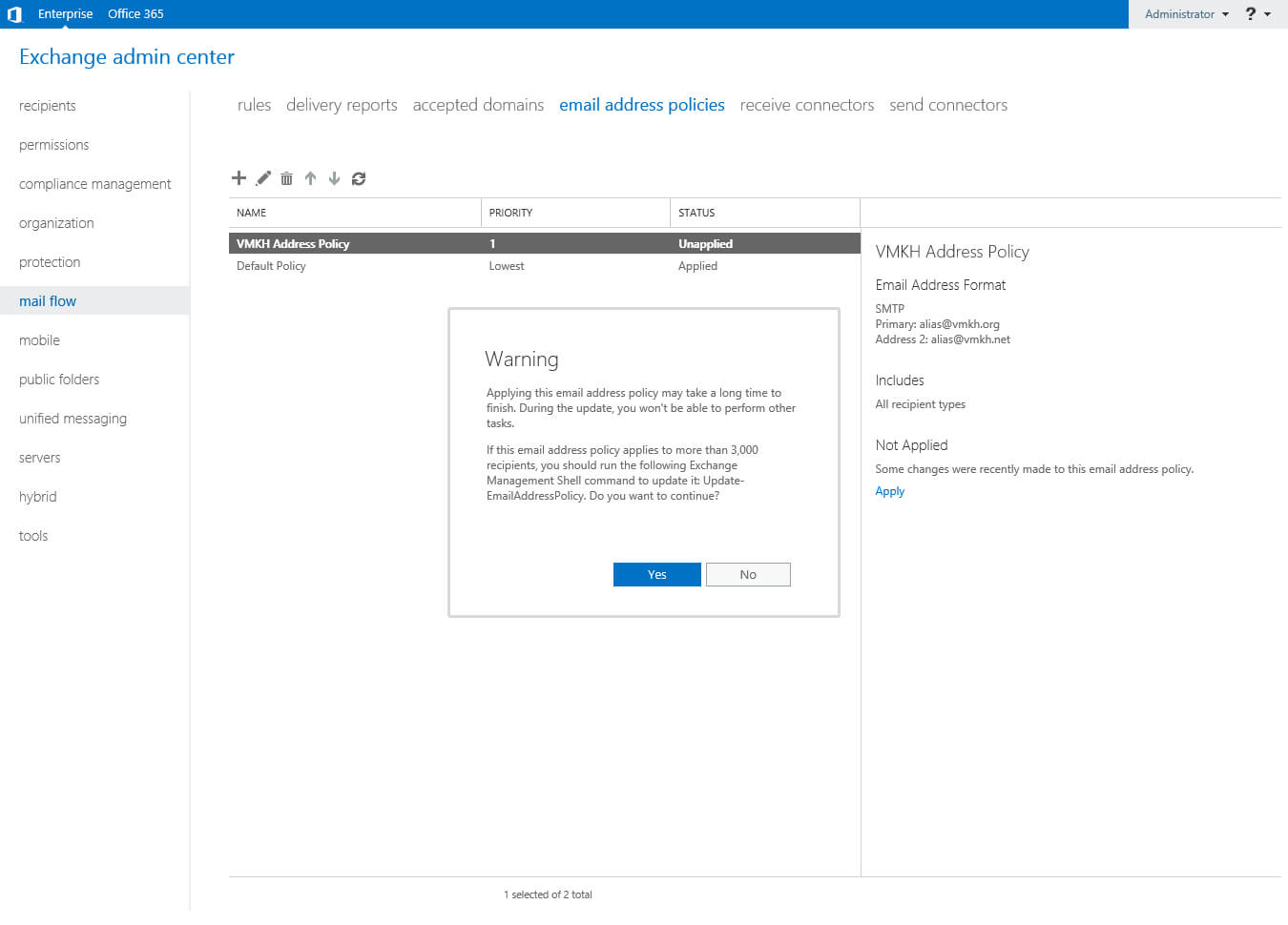 Configure Exchange Server 2016