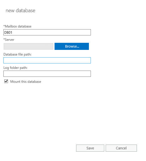 Configure Exchange Server 2016