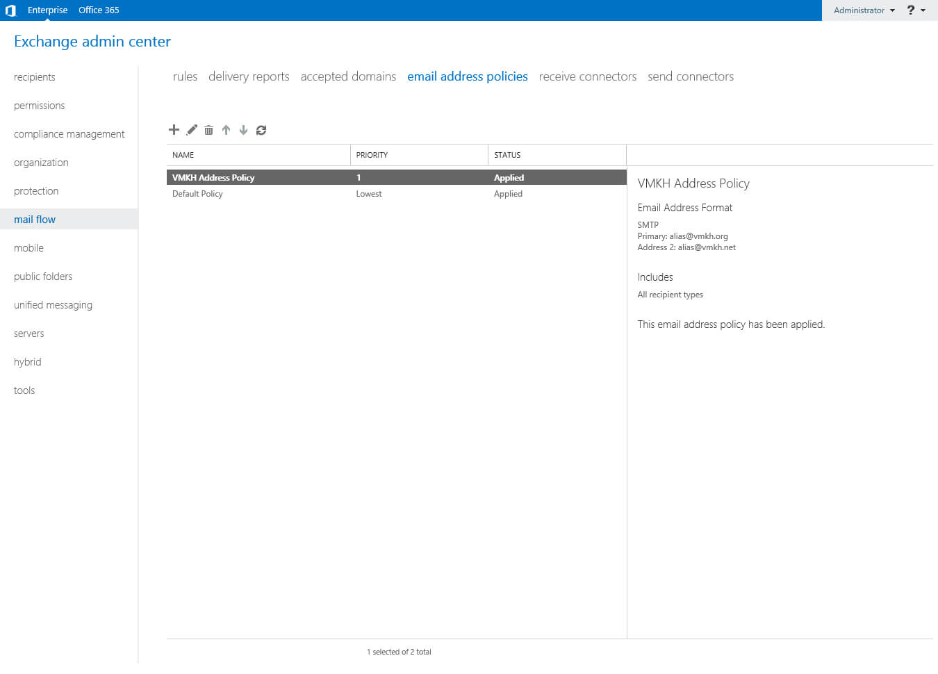 Configure Exchange Server 2016