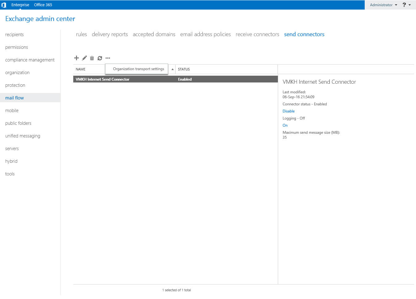 Configure Exchange Server 2016