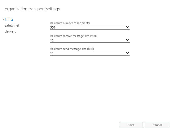 Configure Exchange Server 2016