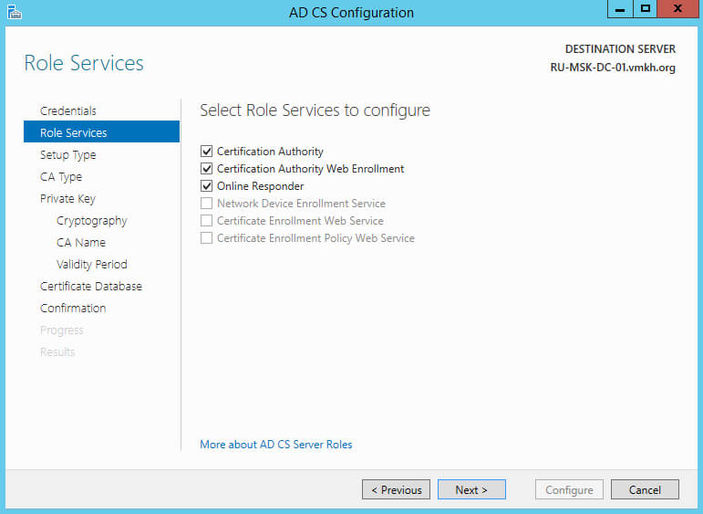 Configure Exchange Server 2016